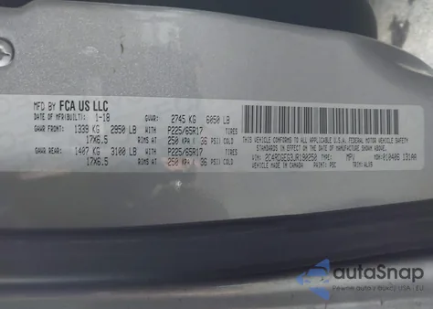 2018 Dodge Grand Caravan Gt из США, поврежденный, VIN 2C4RDGEG3JR190250